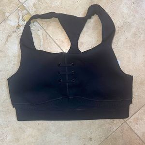 Nike sports bra medium black tie and frill